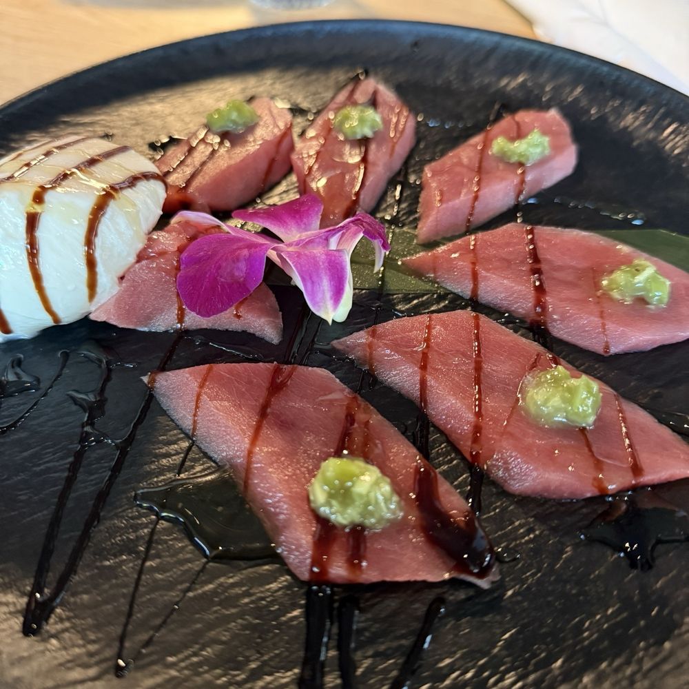 Mikomi Sushi - BLUEFIN TUNA W/ BURATTA CHEESE - Sushi Bars Near Me - Santa Monica, California Mikomi Sushi - BLUEFIN TUNA W/ BURATTA CHEESE - Sushi Bars Near Me - Santa Monica, California