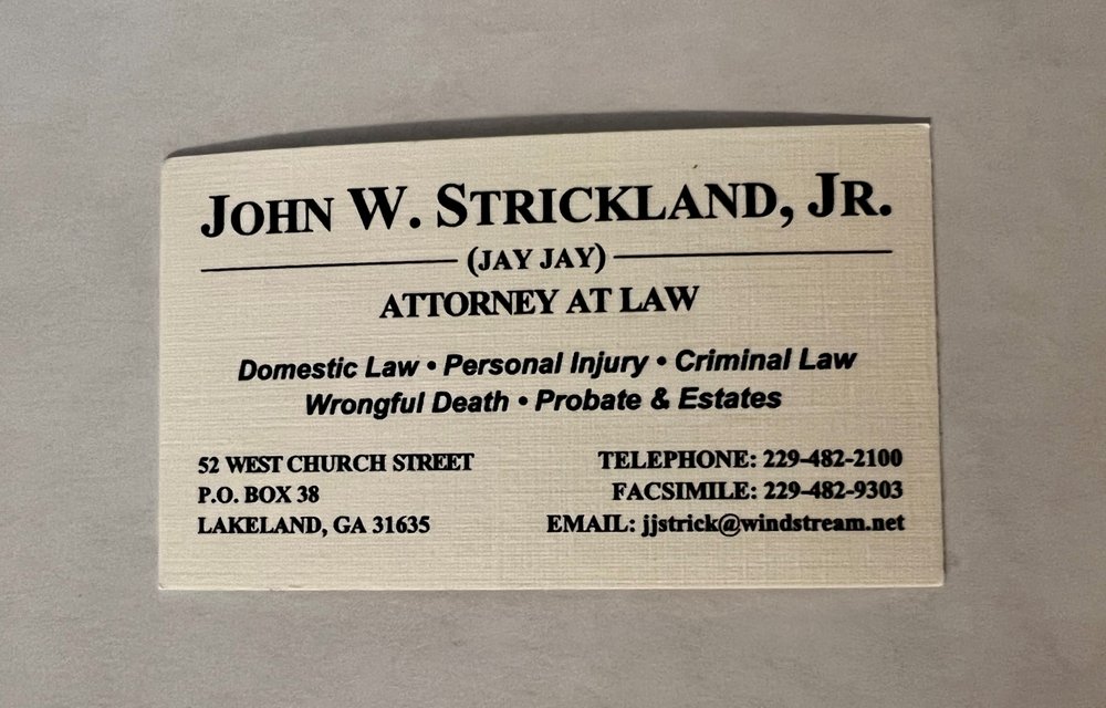 JOHN W STRICKLAND Updated August 2024 52 W Church St, Lakeland