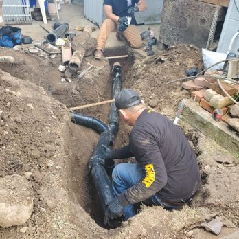 Ever Plumbing Underground - Open trench sewer pipe replacement in progress - Plumbing Near Me Ever Plumbing Underground - Open trench sewer pipe replacement in progress - Plumbing Near Me