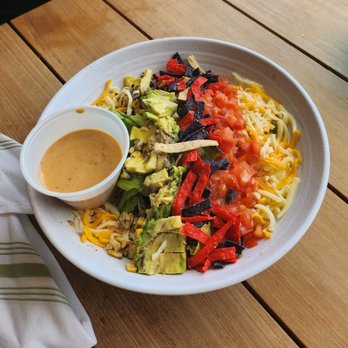 Sandbar Jax Bch - Southwest Cobb salad, minus the bacon. - Bars Near Me - Jacksonville Beach, Florida Sandbar Jax Bch - Southwest Cobb salad, minus the bacon. - Bars Near Me - Jacksonville Beach, Florida