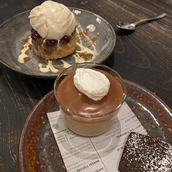 SOCIAL BIRD - Cherry almond cake with gelato and pudding - Gastropubs Near Me - Lafayette, California