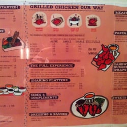 Chicks on Fire - Menu