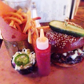 Republic Gastropub - Blue cheese burger. Pickles are amazing!!! - Gastropubs Near Me - Bloomfield, Connecticut Republic Gastropub - Blue cheese burger. Pickles are amazing!!! - Gastropubs Near Me - Bloomfield, Connecticut