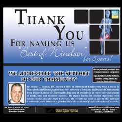 Rocky Mountain Chiropractic & Sports Injury Centers - Thank You Windsor for naming our Chiropractic Clinic the "Best of Windsor" for 5 years!