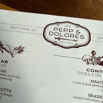 Pepp & Dolores - Menu - Italian Near Me - Ohio, Ohio
