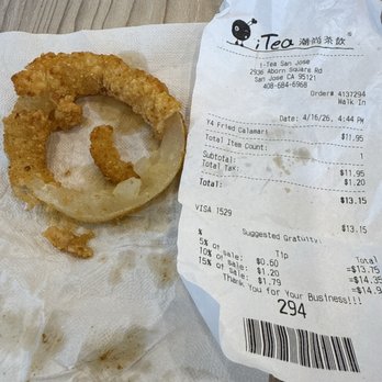 i-Tea - Fried calamari tastes and looks like made from flour. - Bubble Tea Near Me - San Jose, California i-Tea - Fried calamari tastes and looks like made from flour. - Bubble Tea Near Me - San Jose, California
