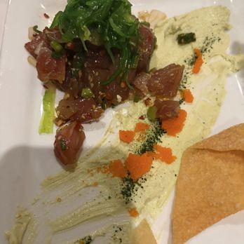 Bali Hai Restaurant - Hawaiian Tuna Poke appetizer - fresh fish is not that color - Asian Fusion Near Me - San Diego, California Bali Hai Restaurant - Hawaiian Tuna Poke appetizer - fresh fish is not that color - Asian Fusion Near Me - San Diego, California