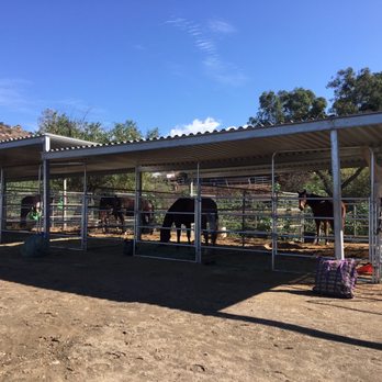 Hawk Haven - Partially covered pipe stalls - Horseback Riding Near Me Hawk Haven - Partially covered pipe stalls - Horseback Riding Near Me
