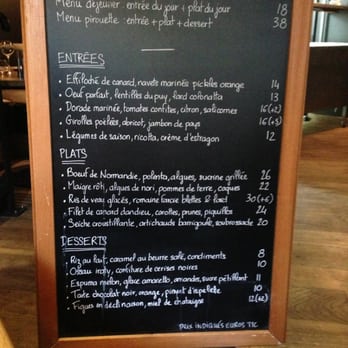 Pirouette - Menu for Sept 16, 2013 - French Near Me - Paris, 75