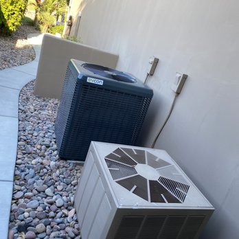 Coolest Air - Before: 4 and 5 ton split system being removed for a 16seer heat pump conversion. - Heating & Air Conditioning/HVAC Near Me - Indio, California Coolest Air - Before: 4 and 5 ton split system being removed for a 16seer heat pump conversion. - Heating & Air Conditioning/HVAC Near Me - Indio, California