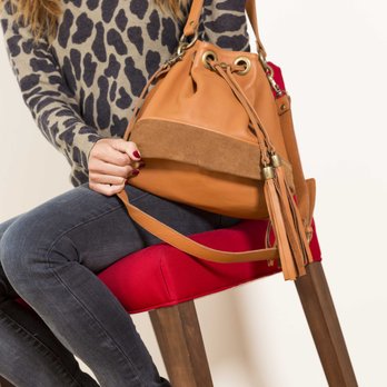 Blit Bags - SAILOR DRWASTRING IN TAN LEATHER SUEDE COMBO - Accessories Near Me - Buenos Aires, C