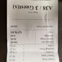 Angus - Receipt says 55.00