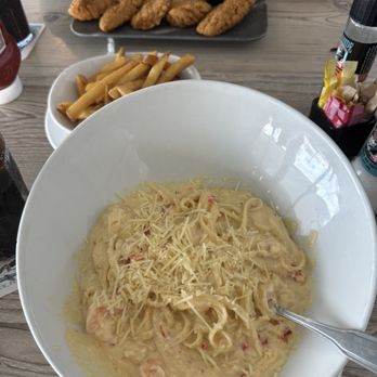 Dockside Waterfront Grill - Seafood Alfredo and Chicken Tenders - Seafood Near Me - Venice, Florida