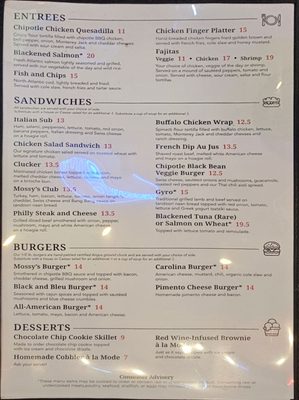 Menu photo 5 Mossy's Eats Ales & Spirits Clemmons, NC Menu photo 5 Mossy's Eats Ales & Spirits Clemmons, NC
