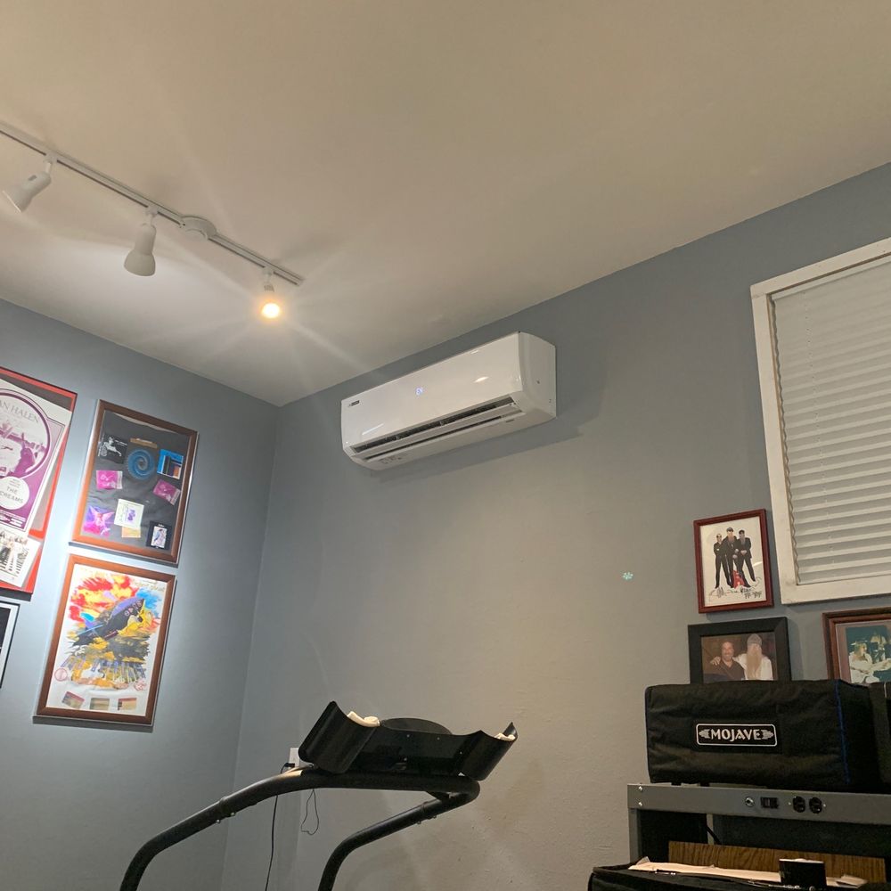 They installed a Mini split system which is pictured here. They installed a Mini split system which is pictured here.