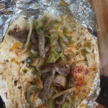 Garcia's Kitchen - The Original - Large fajita beef burrito with chile and cheese inside - New Mexican Cuisine Near Me - Albuquerque, New Mexico