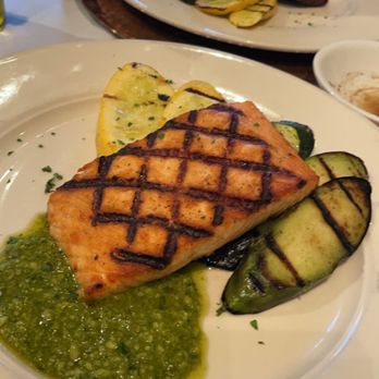 Baci Bistro - Dinner special: Salmon with pesto and fresh veggies. - Italian Near Me - Kailua, Hawaii