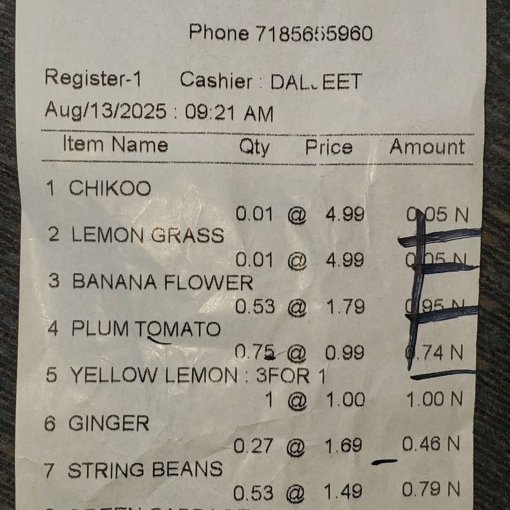 Check your recipet. Check your recipet.