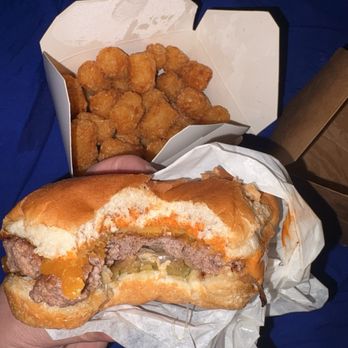 Burger Club - Cheeseburger with cheddar & tots! :) - Food Delivery Services Near Me - Santa Clara, California Burger Club - Cheeseburger with cheddar & tots! :) - Food Delivery Services Near Me - Santa Clara, California