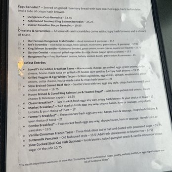 Lowell's Restaurant - Menu - American Near Me - Seattle, Washington Lowell's Restaurant - Menu - American Near Me - Seattle, Washington
