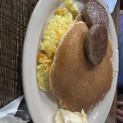 Sunrise & Shine Omelet Grill - Pancake Sandwich w/Sausage Patties
