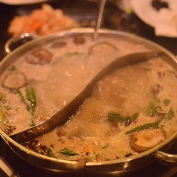 Happy Lamb Hot Pot - broth, half spicy/half not - Chinese Near Me - Plano, Texas