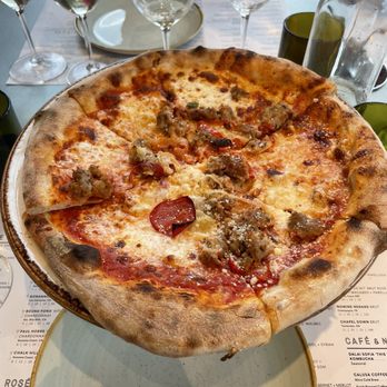 Sixty Vines - spicy sausage pizza - New American Near Me - Charlotte, North Carolina Sixty Vines - spicy sausage pizza - New American Near Me - Charlotte, North Carolina