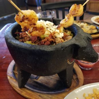 EL Patio - Molcajete...chicken, pork, steak, chorizo & shrimp cooked with cactus, onions & peppers. - Mexican Near Me - High Springs, Florida