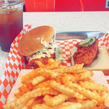 Angry Chickz - Slider with strip and fries - Chicken Shop Near Me - Fresno, California