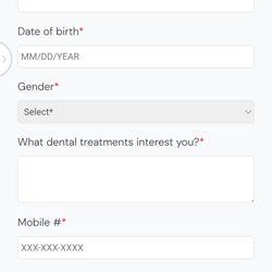 Cicero Dental Associates - Continuation of information they need to run insurance.