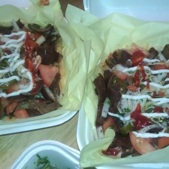 Me'Mo's Middle Eastern Cuisine - Gyros Pizza one of my favorite things on the menu. - Lebanese Near Me - Modesto, California