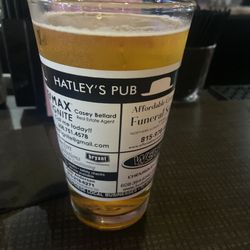 Hatley's Pub - They have chilled glasses makes the beer cold but unfortunately the service is even colder!