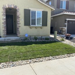 New sod and rocks New sod and rocks
