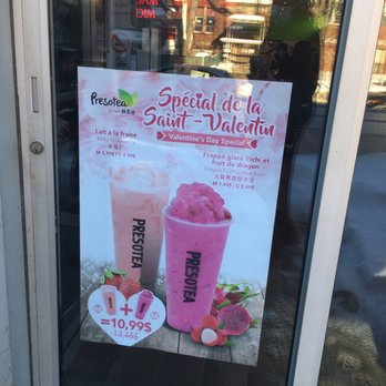 Presotea - Valentines' Special - Bubble Tea Near Me - Montreal, Quebec