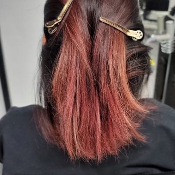 Alph Qiu - The back of my hair before he did it... looks so much healthier now - Hair Stylists Near Me - Flushing, New York