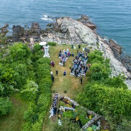 Wedding Ceremony at OMAA. PC: Firefly Aerial Solutions