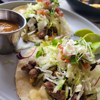 Sotol Modern Cocktail Kitchen - Steak tacos, the cactus gives it a twist in the flavor. So delicious. - Cocktail Bars Near Me - Gilbert, Arizona