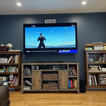 99 TV Install - Wall mounted 77" TV with wires hidden in wall - Home Theatre Installation Near Me - Upland, California 99 TV Install - Wall mounted 77" TV with wires hidden in wall - Home Theatre Installation Near Me - Upland, California