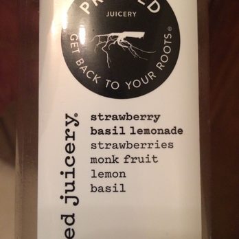 Pressed Juicery - Strawberry Basil Lemonade - Juice Bars & Smoothies Near Me - Los Angeles, California