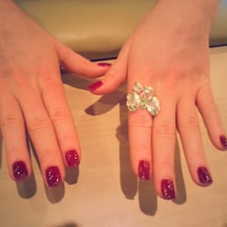 Old Lyme Beauty Nails & Spa - Nice shellac gel color .nice ring. and pretty girl too