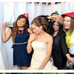 Clementine Photo Booth Rental - A peek inside an enclosed photo booth.