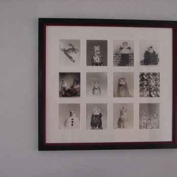 Get the Picture - Custom walnut frame with an 8 ply 12 opening mat. - Framing Near Me