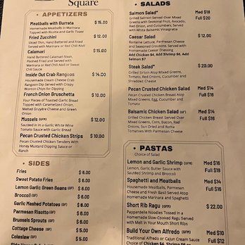 Urban On The Square - dinner menu: appetizers, salads & pastas - Diners Near Me - Winterset, Iowa Urban On The Square - dinner menu: appetizers, salads & pastas - Diners Near Me - Winterset, Iowa
