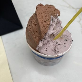 Gelato Paradiso - Blackberry Chocolate Chip and Milk Chocolate Hazelnut - Gelato Near Me - Newport Beach, California