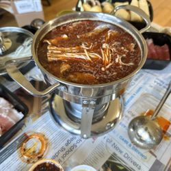 GuDong Hot Pot - Classic package with spicy broth and chicken broth