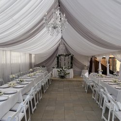 Kay & A Party Rentals - 20x40/ draping, rectangle tables, resin chairs,