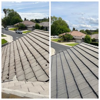 Gilbert The Gutter Guy - Before and after of moss removal - Gutter Services Near Me