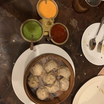 Himalayan Yak - The momo were very flavorful and tender, dipping sauces were a nice variety - Himalayan/Nepalese Near Me - Jackson Heights, New York