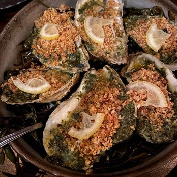 Sparrow + Wolf - Oysters charcoal grilled - these were the most epic letdown. Very little flavor - New American Near Me - Las Vegas, Nevada Sparrow + Wolf - Oysters charcoal grilled - these were the most epic letdown. Very little flavor - New American Near Me - Las Vegas, Nevada