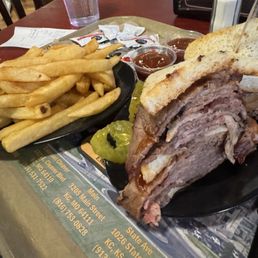 Beef and half with fries